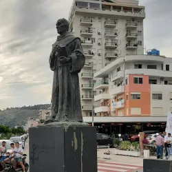 At Zef Pllumi Statue - Shengjin