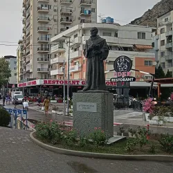 At Zef Pllumi Statue - Shengjin