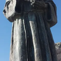 At Zef Pllumi Statue - Shengjin