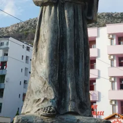 At Zef Pllumi Statue - Shengjin