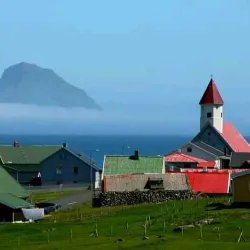 View of the cityscape in Hvalba