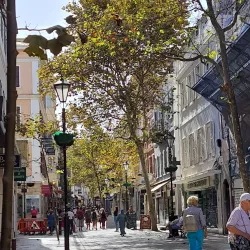 People enjoying the surroundings of Gibraltar