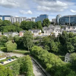 A vibrant street view in Luxembourg