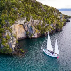 Mine Bay Maori Rock Carvings - Taupo