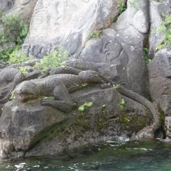 Mine Bay Maori Rock Carvings - Taupo