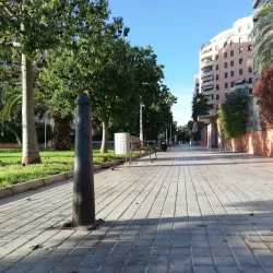 A vibrant street view in Mislata