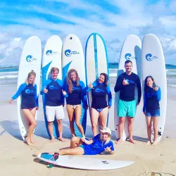 Surfing at Weligama Bay - Mirissa
