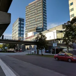 A vibrant street view in Kista