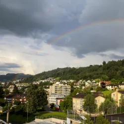 A vibrant street view in Ebikon